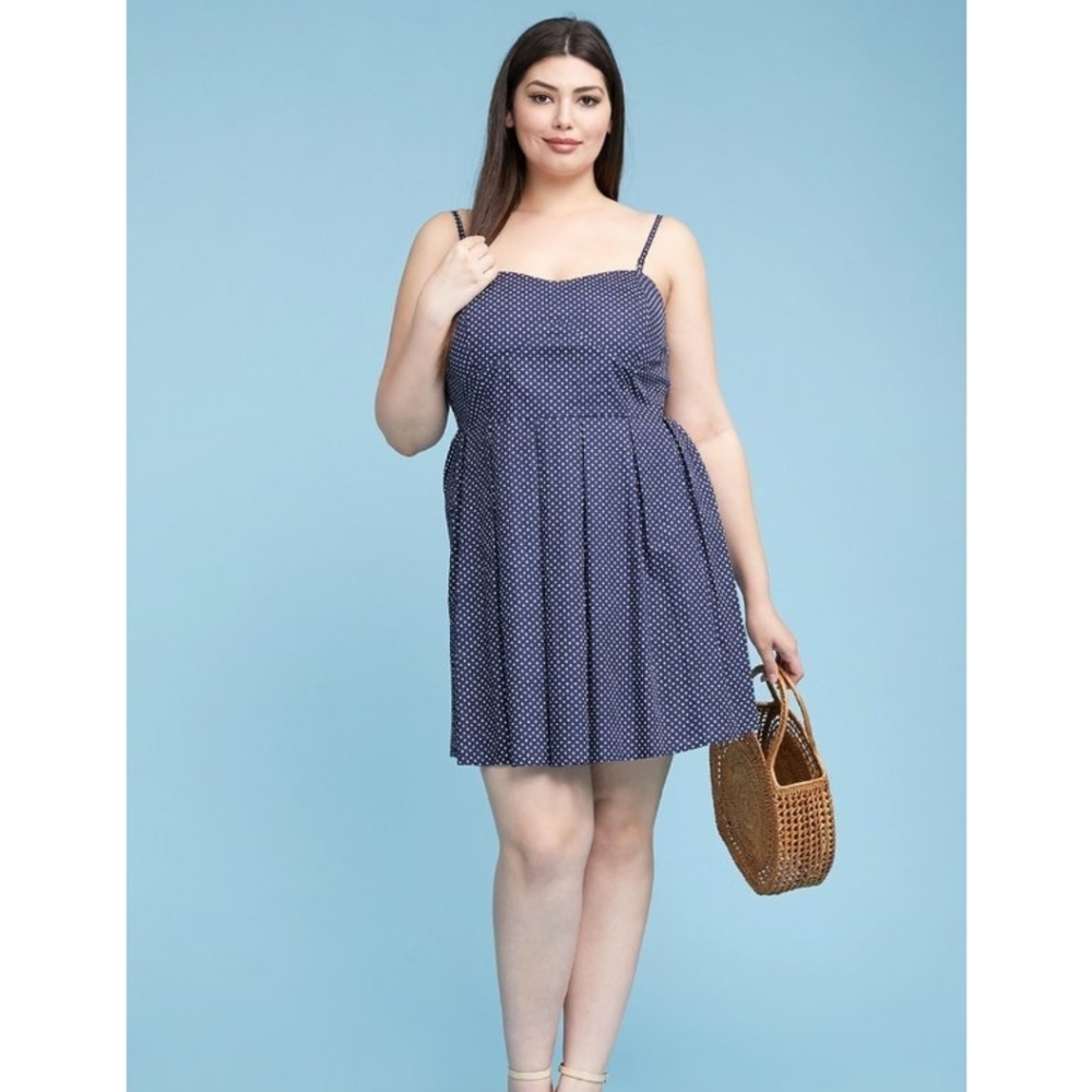 Plus size polk a dot dress